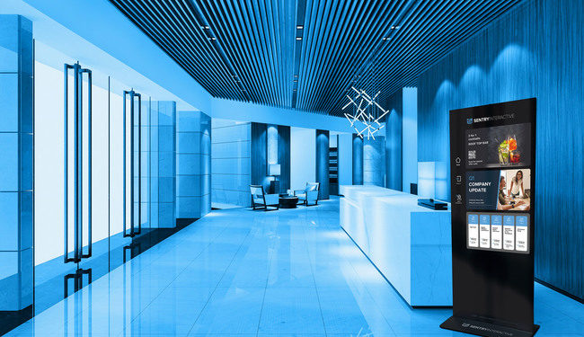 Sentry Tower 3-in-1 digital display kiosk revolutionises front desk technology
