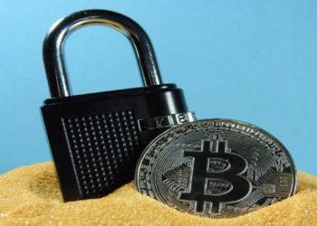 Padlock and Bitcoin