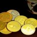 Different Cryptocurrency Coins close-up