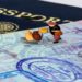 Passport Visa and little traveler Figurines