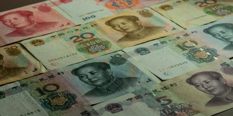 Pile of Yuan Paper Bills