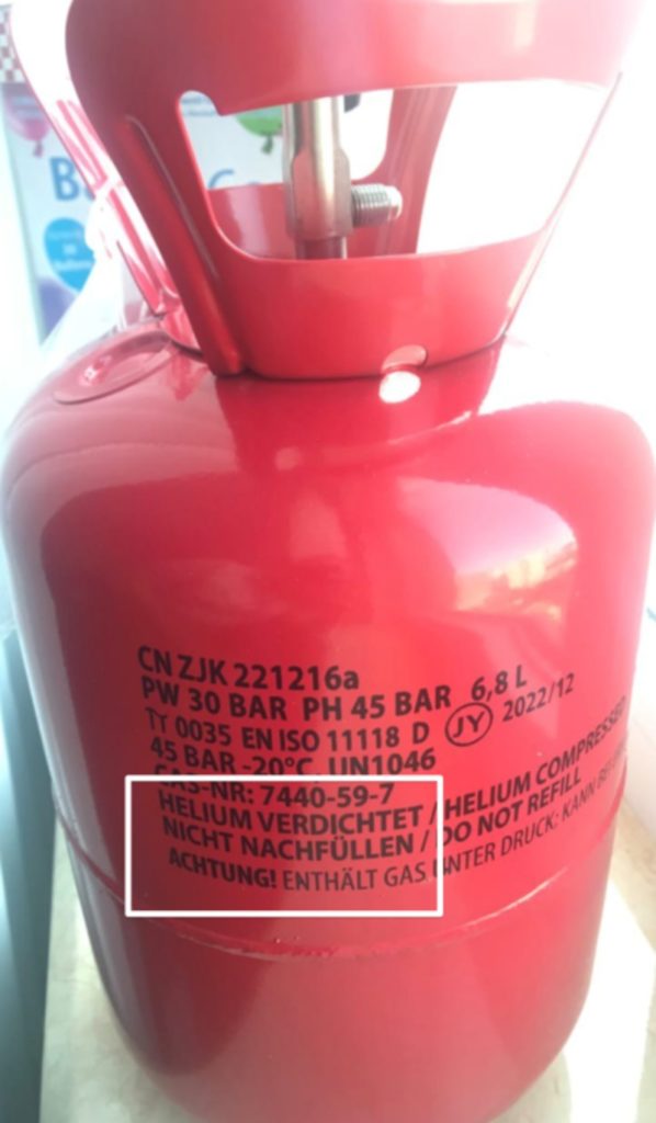 Helium Cylinder Gas