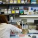 Woman working inside a laboratory