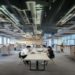 Employees working in a big office