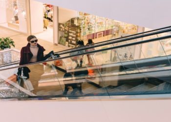Young female shopper at the mall shopping