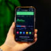 Investment graph on a phone screen
