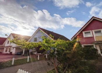 Close-up of Bungalow Houses