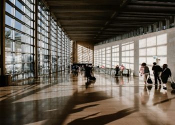Business Travelers in Airport