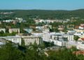 Aerial view or a Sustainable Urban Space