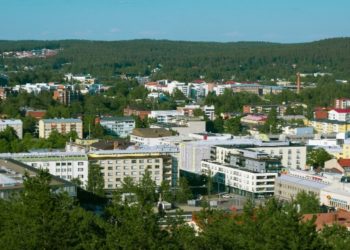 Aerial view or a Sustainable Urban Space