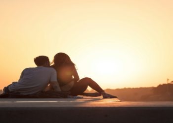 Sweet Couple and Sunset