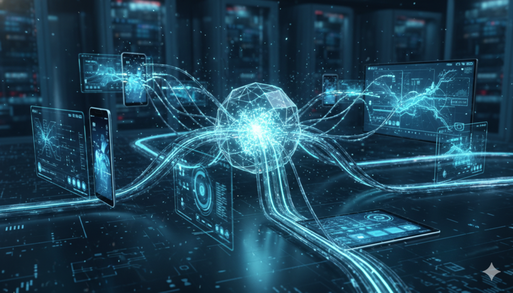 Diverse group of people globally watching niche content