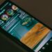 Smartphone showing the Instagram app on a desk