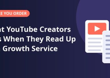 Creator video card and expert article with a check mark, for a guide on researching a YouTube growth service