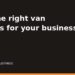 Commercial van parked outside a small business workshop at dawn