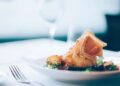 Fine dining dish on a restaurant table