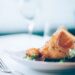 Fine dining dish on a restaurant table